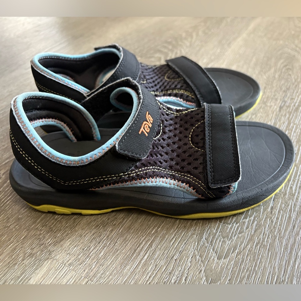 Teva Black, Green and Blue Sport Sandals
